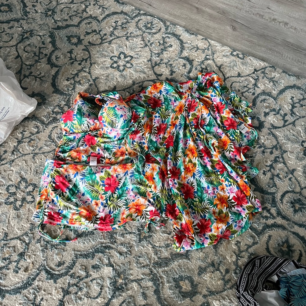 Bathing suits swim top bottom and swim cover up